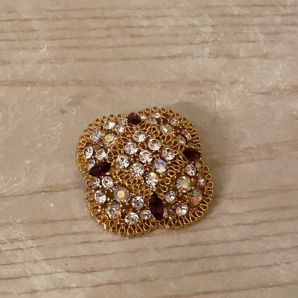 VINTAGE & RARE Mient Brooch with Stones